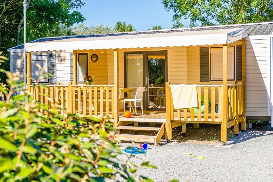 Stacaravan Palaos camping Le Fanal in Normandië bij de D-Day landingsstranden