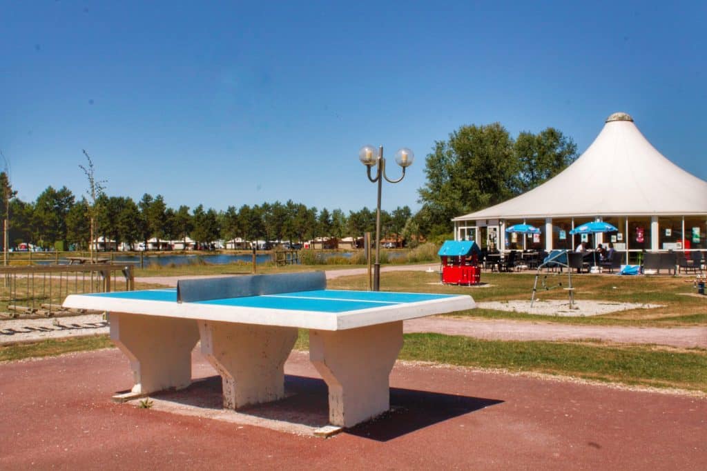 Table tennis table at the Fanal campsite in Isigny-sur-Mer