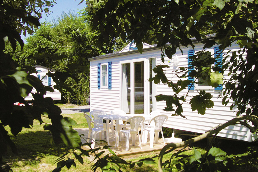 Mobil-home au camping en Normandie